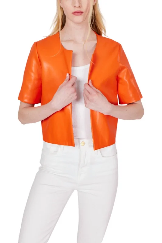 Cropped Jacket In Orange