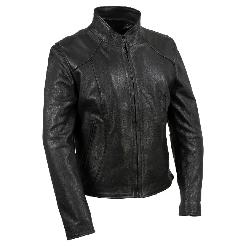 Versatile Women's Fashion Hot Leathers JKL5003 USA Made Women's 'Serene' Black Clean Cut Premium Leather Jacket Versatile Women's Fashion Hot Leathers JKL5003 USA Made Women's 'Serene' Black Clean Cut Premium Leather Jacket