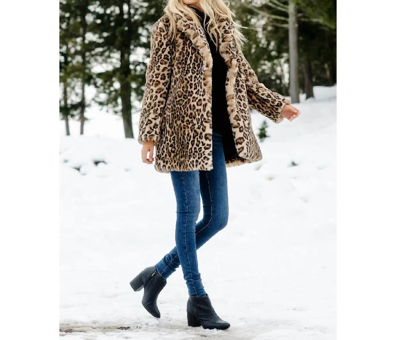 Best Online Boutiques Le Mink Jacket In Leopard