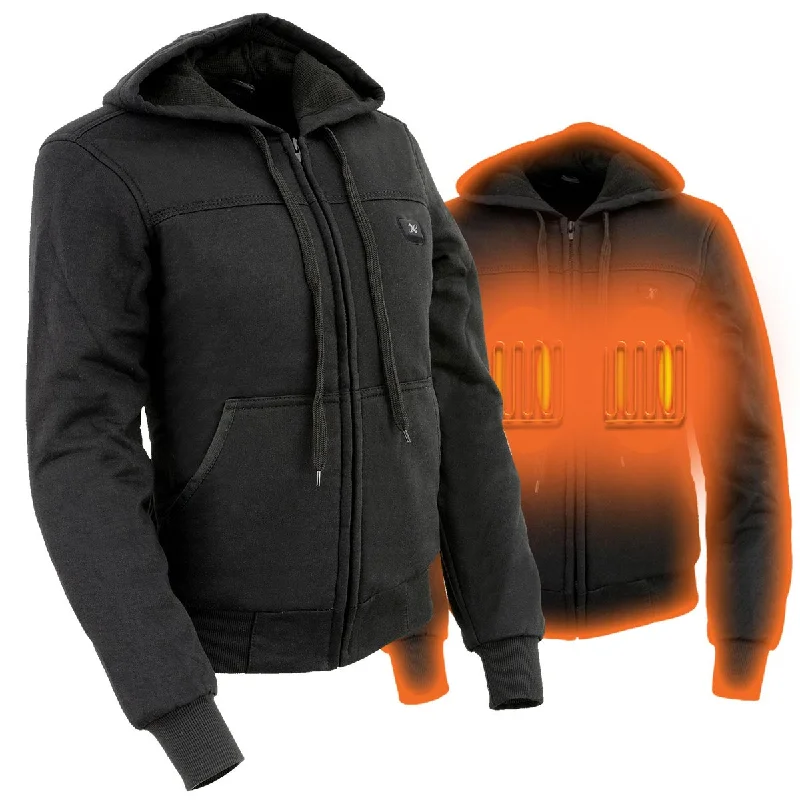 Charming Women's Holiday Apparel Nexgen Heat MPL2713SET Women Black 'Heated' Front Zipper Fiery Hoodie Jacket for Outdoor Activities w/ Battery Pack Charming Women's Holiday Apparel Nexgen Heat MPL2713SET Women Black 'Heated' Front Zipper Fiery Hoodie Jacket for Outdoor Activities w/ Battery Pack