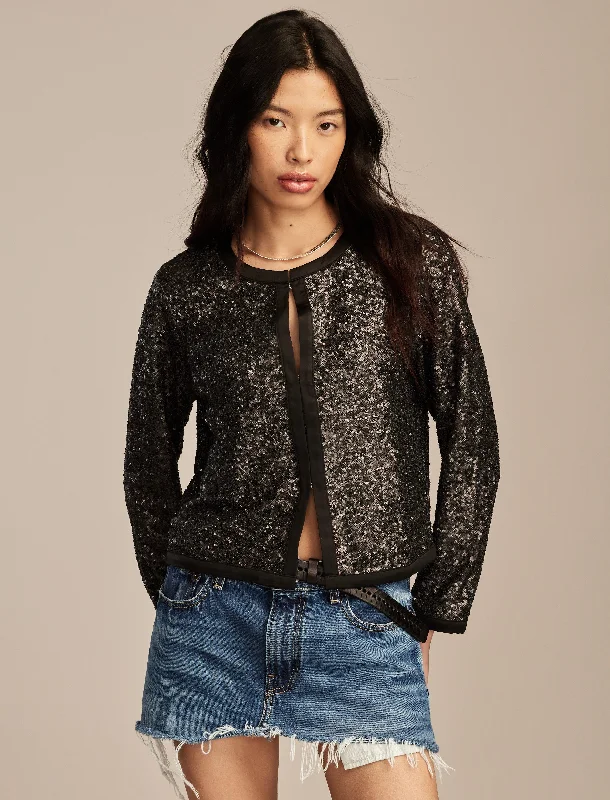 Online Boutique Stores Lucky Brand Women's Sequin Jacket