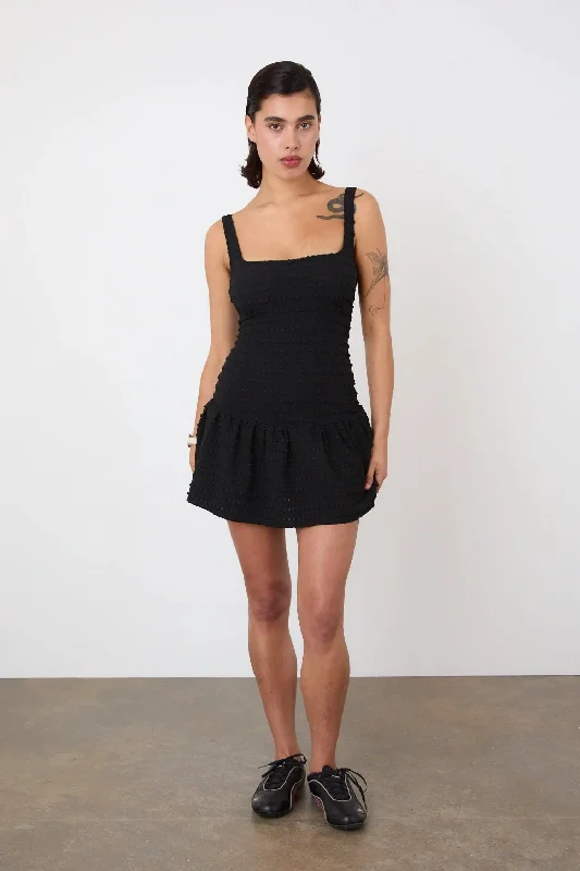 Online Clothing Boutiques The Cindy Frill Dress, Black