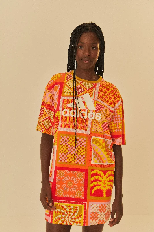 Best-Selling Fashion At Unbeatable Sale Prices Adidas Farm Solar Kaleidoscope Pink Dress