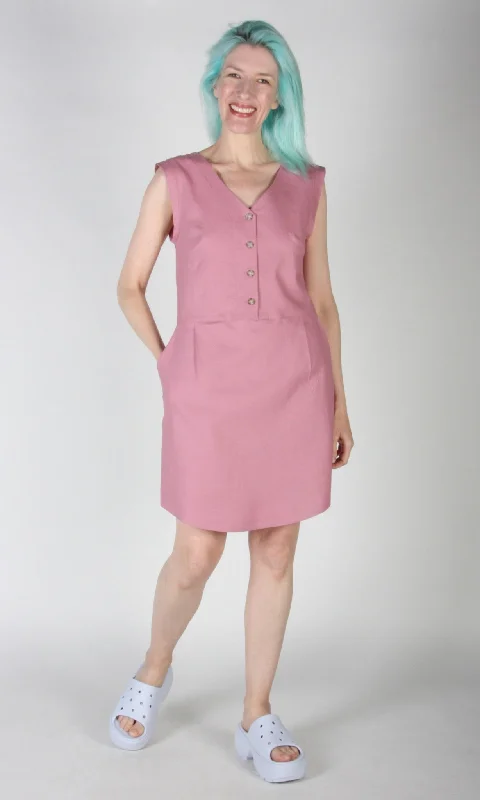 Relaxed Style Honeycreeper Dress - Smoky Rose