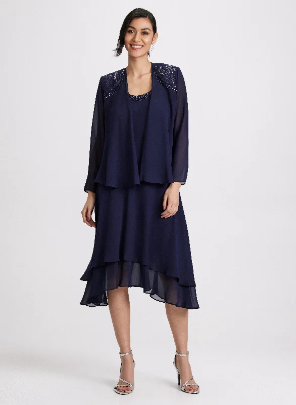 Women's Workout Clothing Chiffon Jacket & Dress