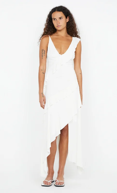Great Prices On Feminine Styles MARNIE ASYM DRESS - WHITE