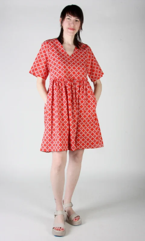 Everyday Glamour Citril Finch Dress - Red Patches