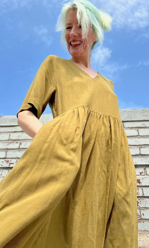 Trend Forward Threads Kiskadee Dress - Golden Moss