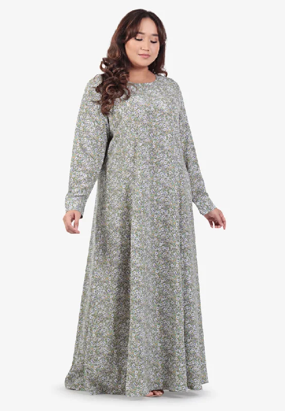 Trend Forward Threads Jelena Raya4All Printed Jubah Dress - Green