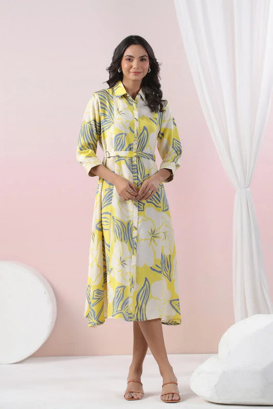Trendy New Clothes Sunlit Bloom Russian Silk Dress