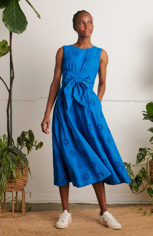 Spring Fling Sale Roberta Floral Broderie Brilliant Blue Dress