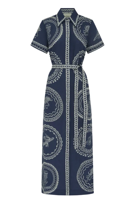 Trendy And Individual Women's Fashion Alemais Oceane Dress - Navy