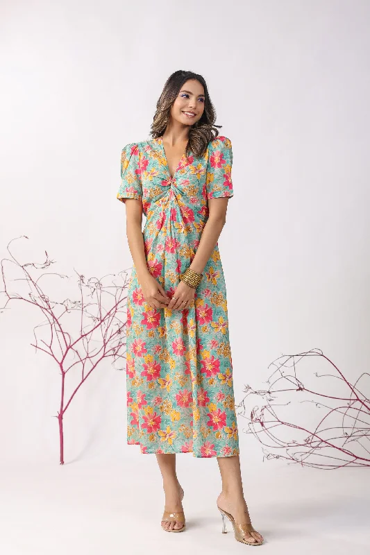 Sale On Sale Flower Bloom on Cotton Sundress