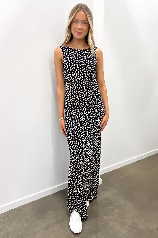 Dreamy Aesthetic Double Vision Xavier Bias Dress Black