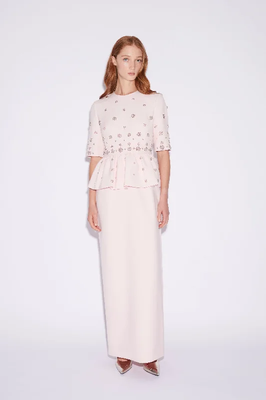 Exclusive Designer Collection JEWEL DRESS ROSE EMBELLISHED CREPE