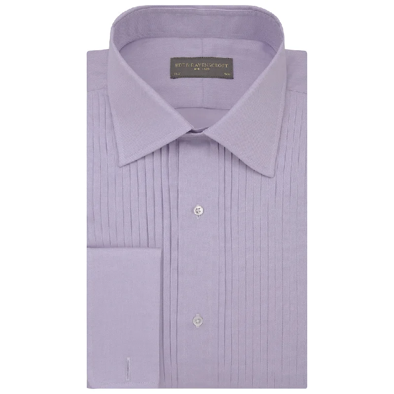 Fashion Essentials Dempsey Lilac Pleated Dress Shirt