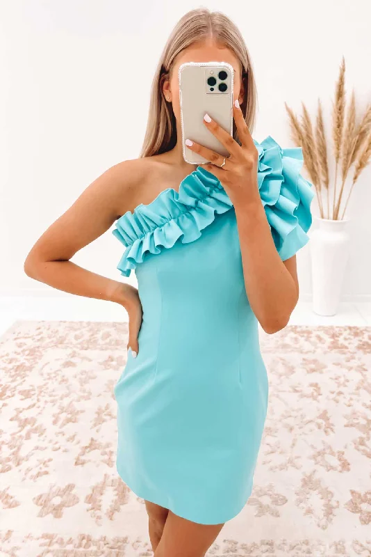 Affordable Women's Clothing Homage Dress Aquamarine
