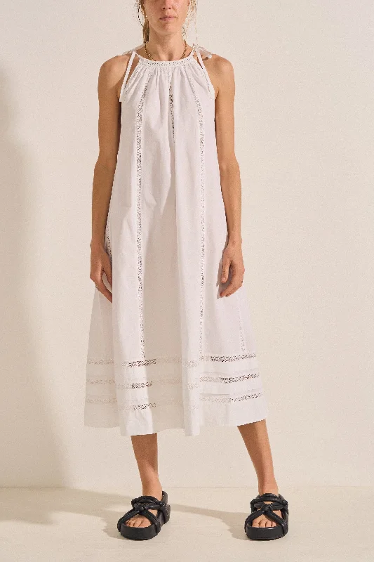 Shop Ladies Clothes Griffin Crochet Poplin Dress