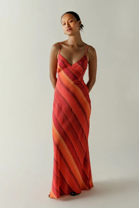 Sophisticated Outfits Celia Dress - Ember Stripe