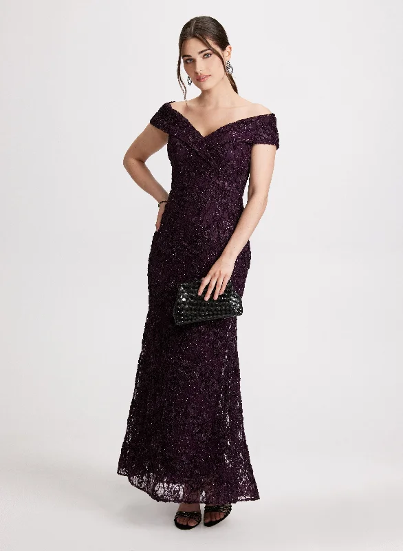 Casual Chic Cross-Neck Lace Detail Dress
