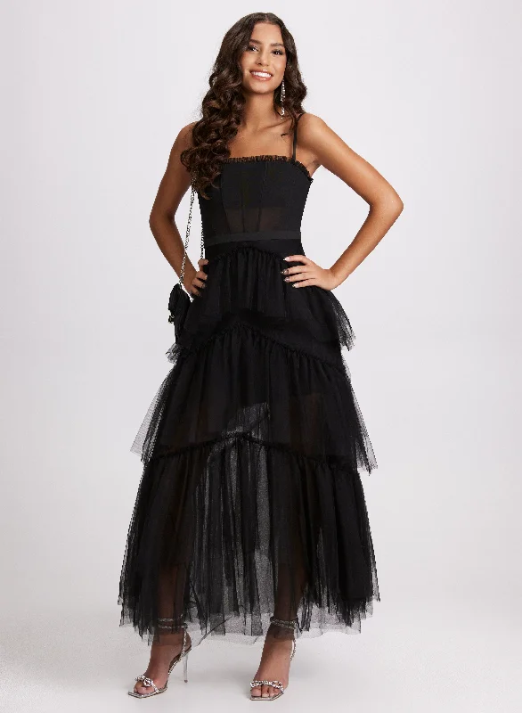 Elevate Your Wardrobe Tiered Corset-Style Dress