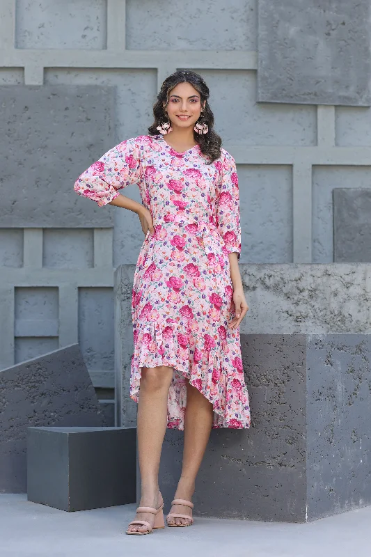 Shop Our Looks Rosseate Muslin Silk Pink Dress
