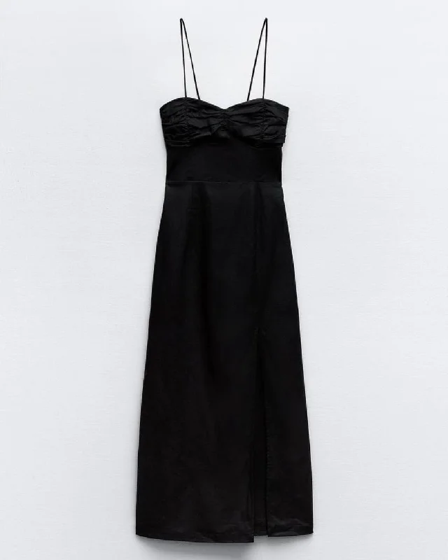 Budget-Friendly Fashion SLIT DRESS - 100% COTTON