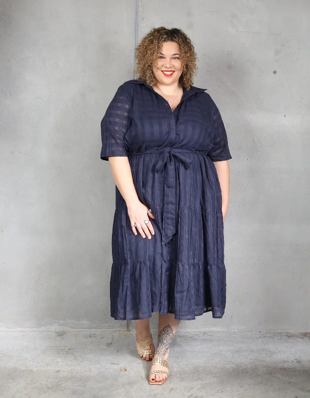 Relaxed Style Jacquie Dress - Navy