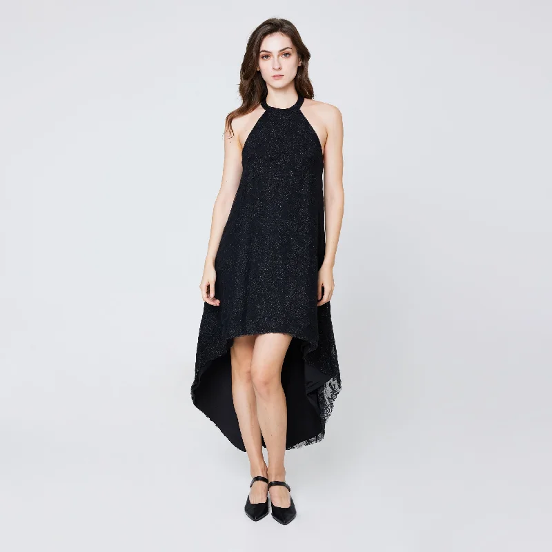 Women's High-End Clothing Elyn Halter Shimmering Dress