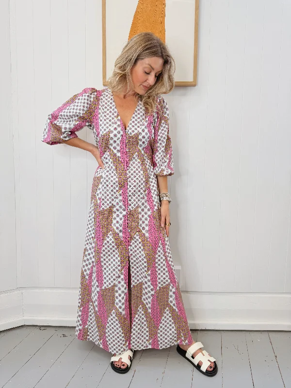 Designer Wear On Sale Monaco Dress | Patchwork