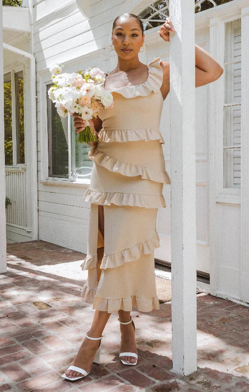 Soft Textures Greta Dress ~ Champagne Stretch