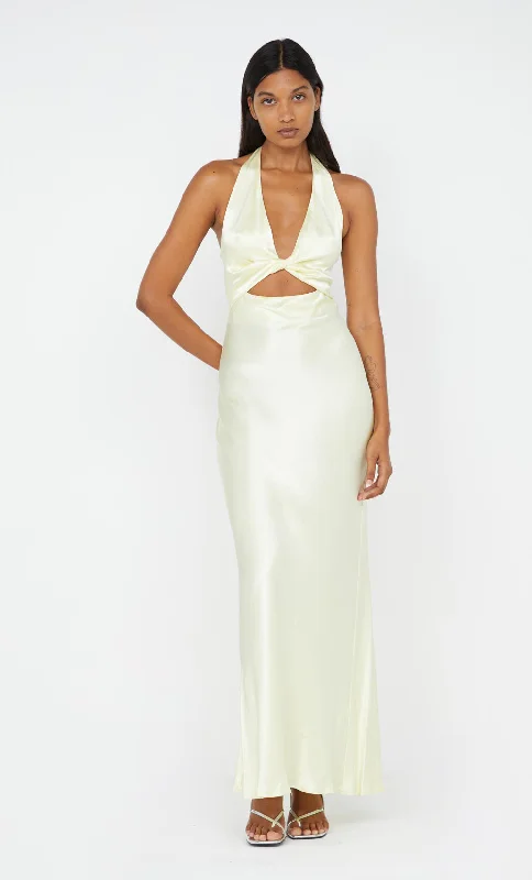 Relaxed Style SABIA TWIST DRESS - ICE YELLOW
