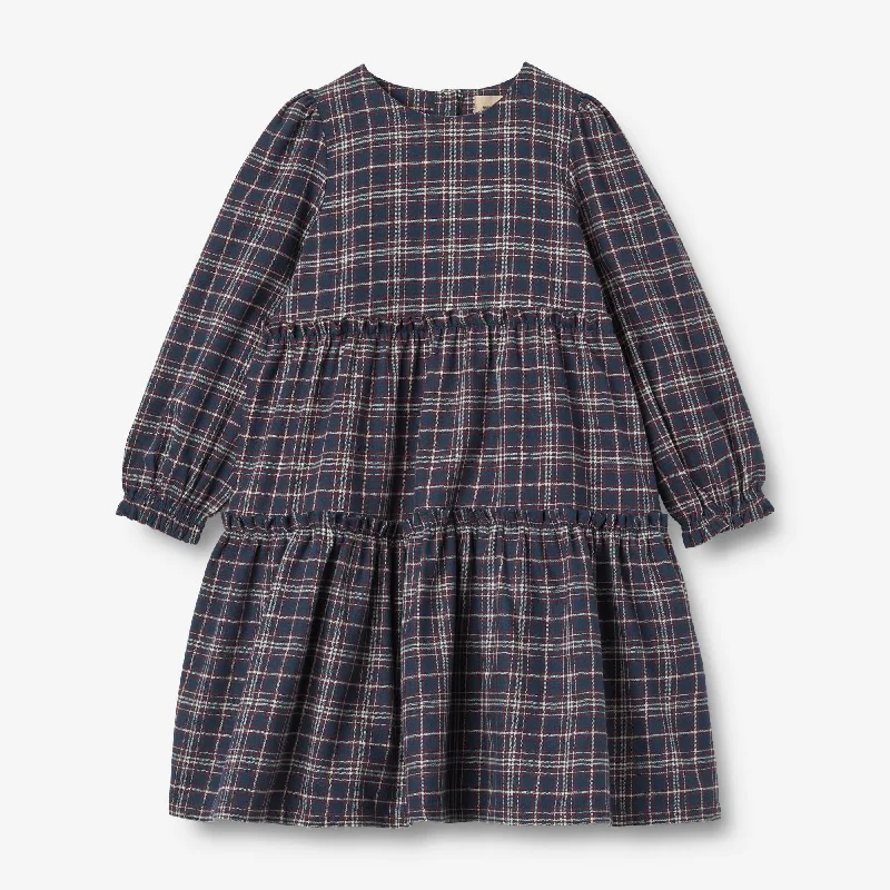 Limited Stock, Big Sale Dress L/S Fanny - navy check