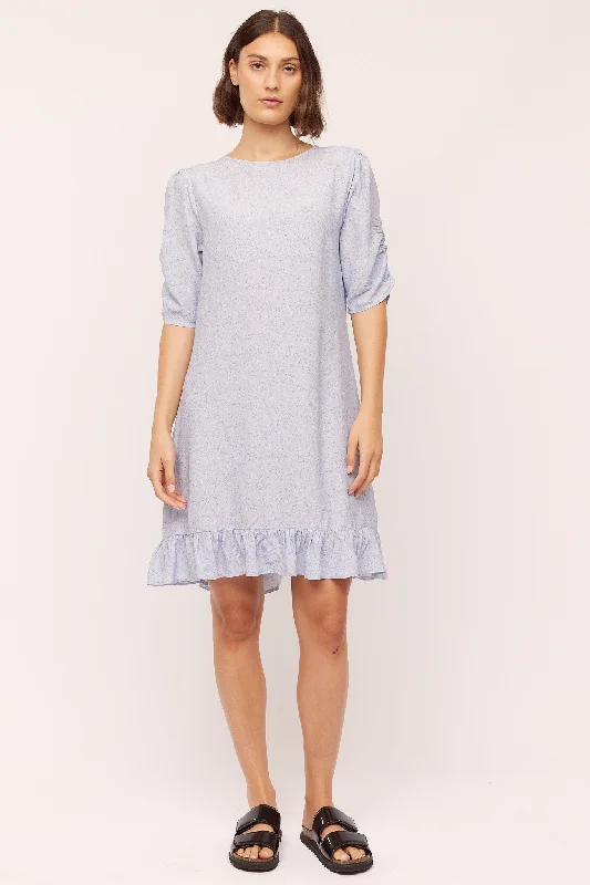 Holiday Glam Ellen Dress - Blue Petite Flower