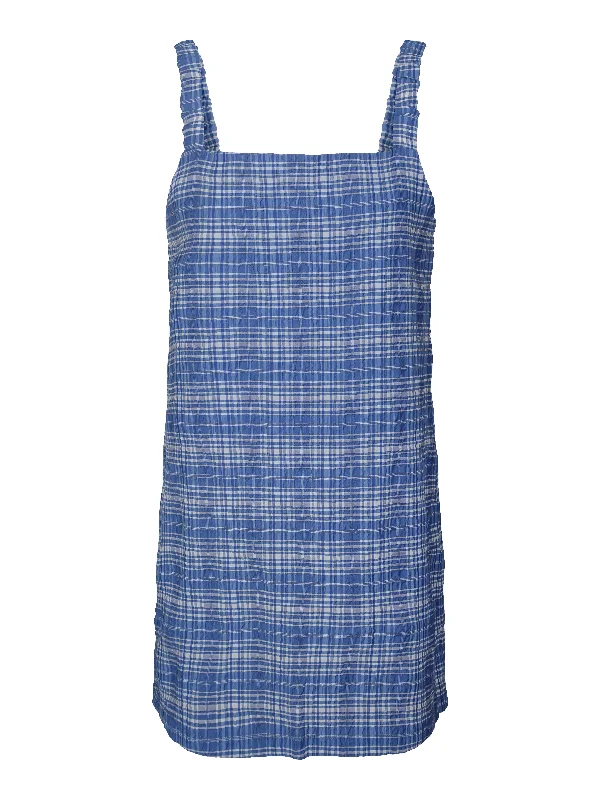 Comfortable Women's Attire Highline Strap Dress - Galaxy Blue