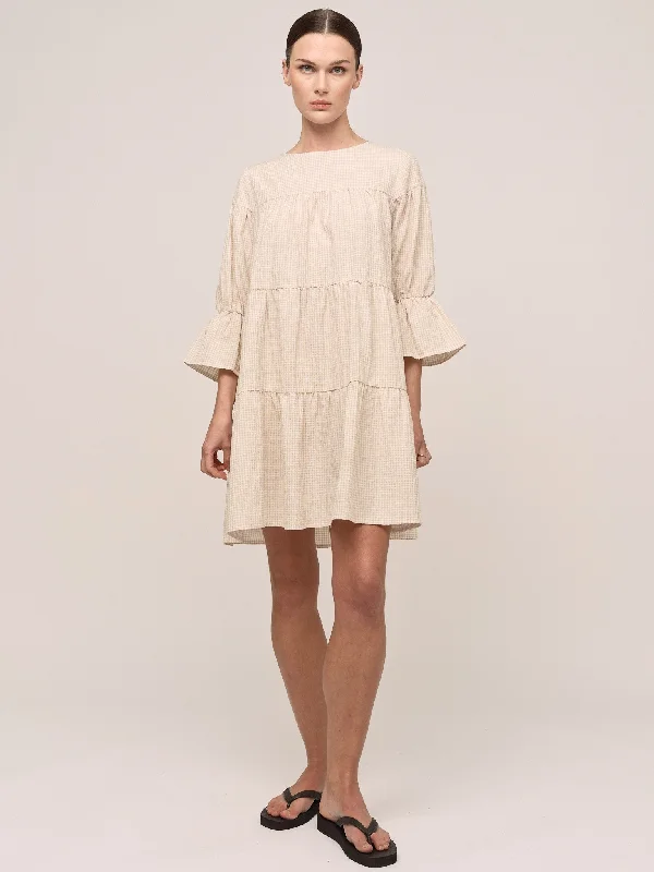 Women's Workout Garments Indiana Dress - Sand Checked