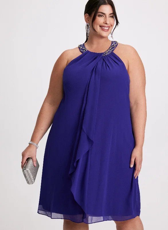 Your Favorite Styles Now On Sale Beaded Flounce Front Dress