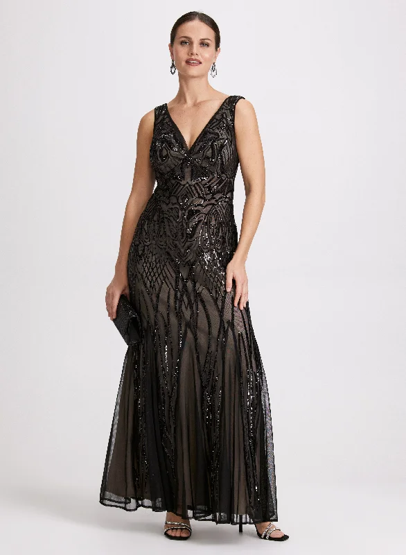 Clothing Online Sequin Embroidered Dress
