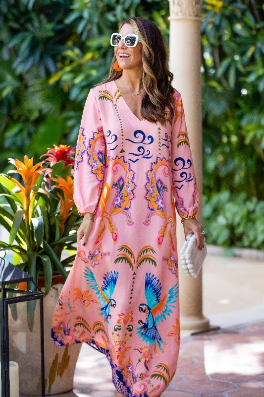 Summer Sale Maxine Dress / Pink Parrot