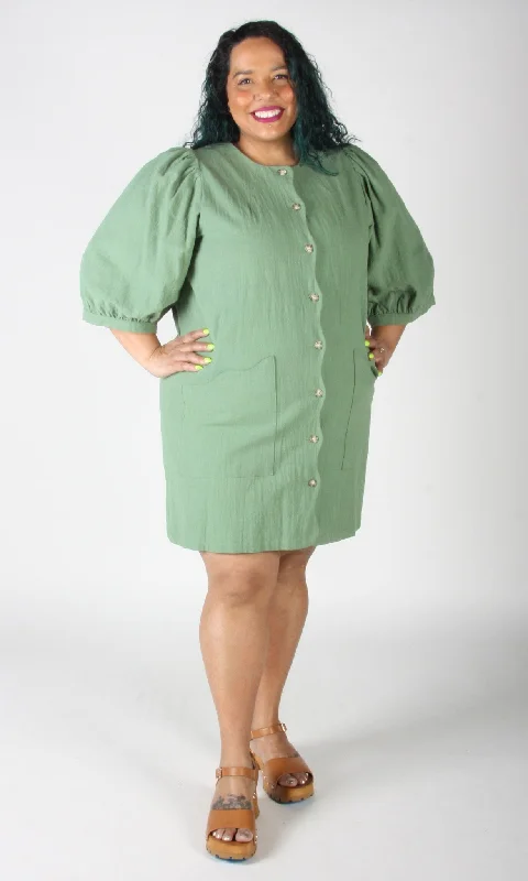Trendy Women's Outfits for Casual Wear Wideawake Dress - Sage