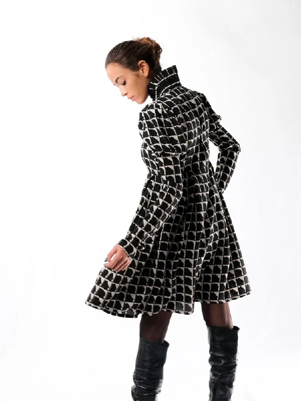 Unleash Your Fashion Victoria's Cotton Dress Short - Black & White