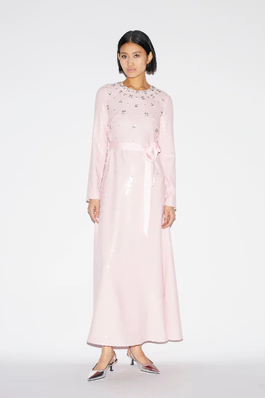 Popular Collection ARIA DRESS PINK EMBELLISHED SEQUINS