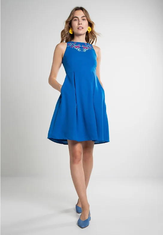 Feminine Flow Abigail Dress Blue