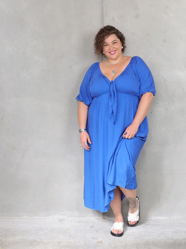 Stylish Women's Outfit Zoe Dress - Electric Blue