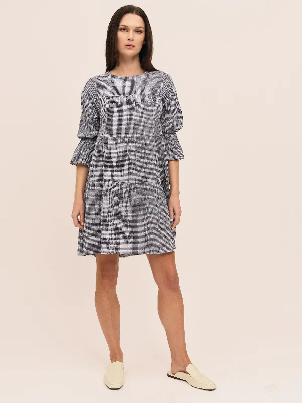 Bold Patterns Indiana Dress - Navy/ White