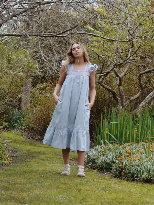 Trend Alert 100% RECYCLED COTTON - ALICE DRESS -  PASTEL BLUE