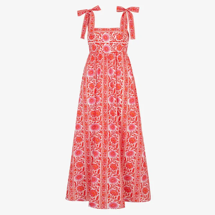 Style Breakthroughs Pink City Prints Sunset Border Mykonos Dress