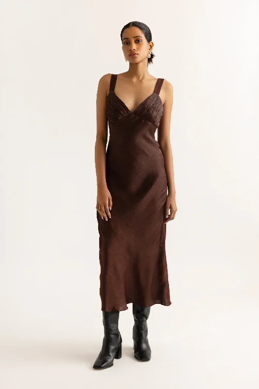 Effortless Everyday Wear Antalya Dress - Espresso
