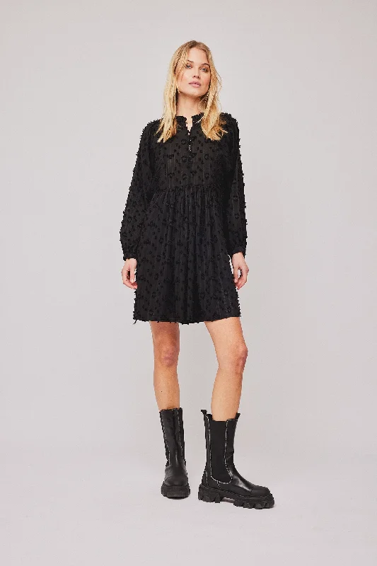 Style Revolution Julia Button Dress - Black