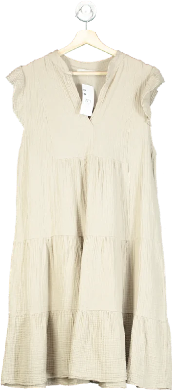 Premium Fashion At Budget-Friendly Prices No1 George Street Beige Sleeveless Tiered Dress